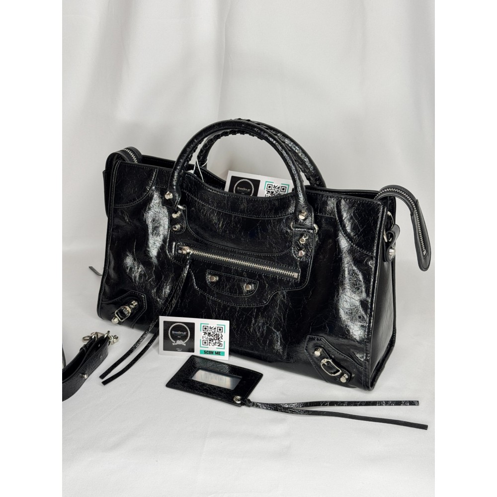 Balenciaga city bag 38x25x14cm metallized black Bags