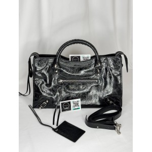 Balenciaga city bag 38x25x14cm metallized black Bags