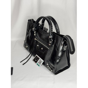 Balenciaga city bag 38x25x14cm metallized black Bags