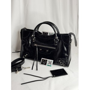 Balenciaga city bag 38x25x14cm metallized black Bags