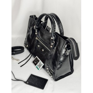Balenciaga city bag 38x25x14cm metallized black Bags