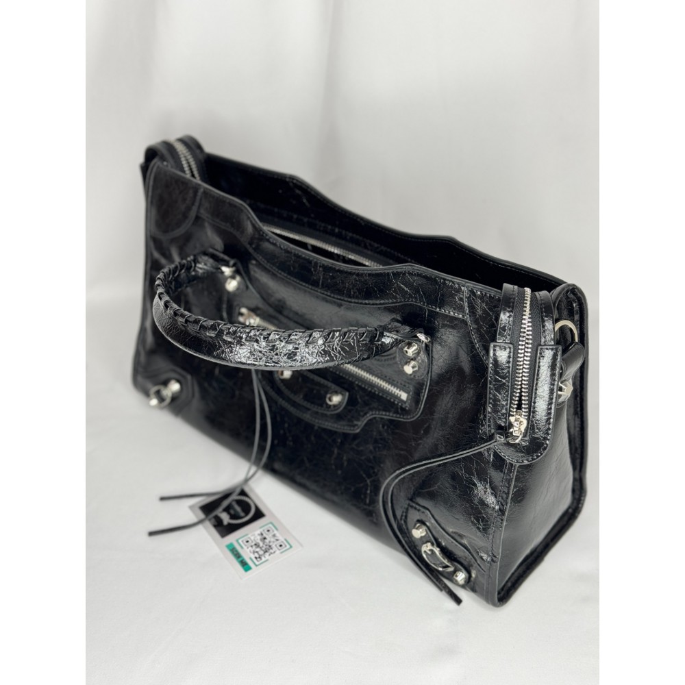 Balenciaga city bag 38x25x14cm metallized black Bags