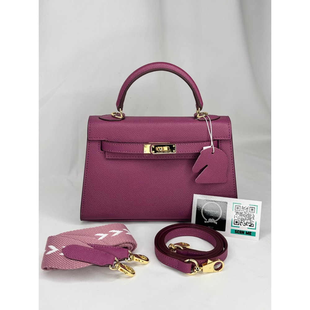 Hermes Kelly mini 2 epsom leather purple epsom leather 100% Bags