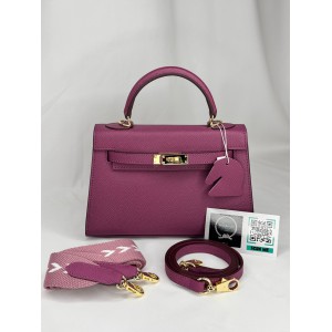 Hermes Kelly mini 2 epsom leather purple epsom leather 100% Bags