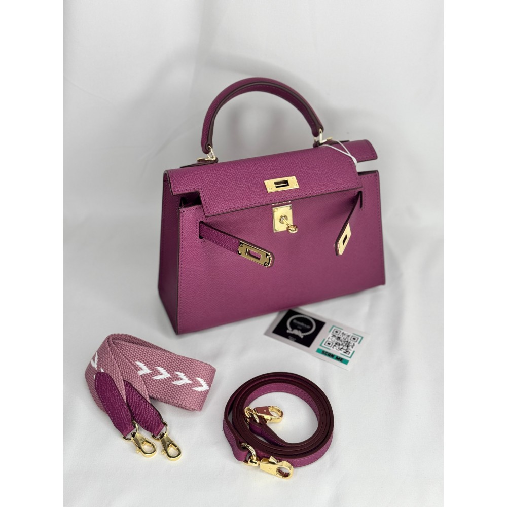 Hermes Kelly mini 2 epsom leather purple epsom leather 100% Bags