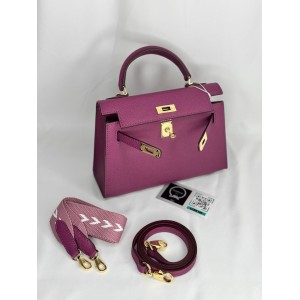 Hermes Kelly mini 2 epsom leather purple epsom leather 100% Bags