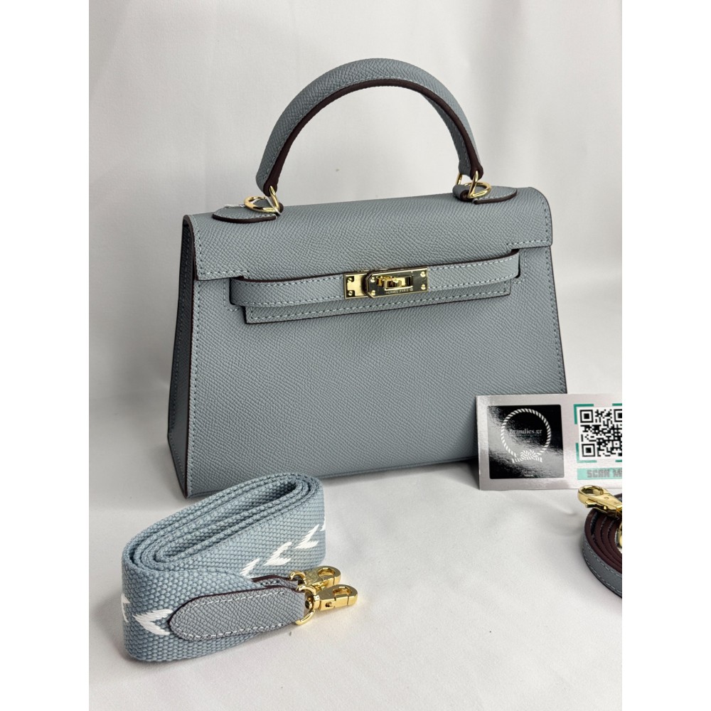 Hermes Kelly mini 2 epsom leather light grey epsom leather 100% Bags
