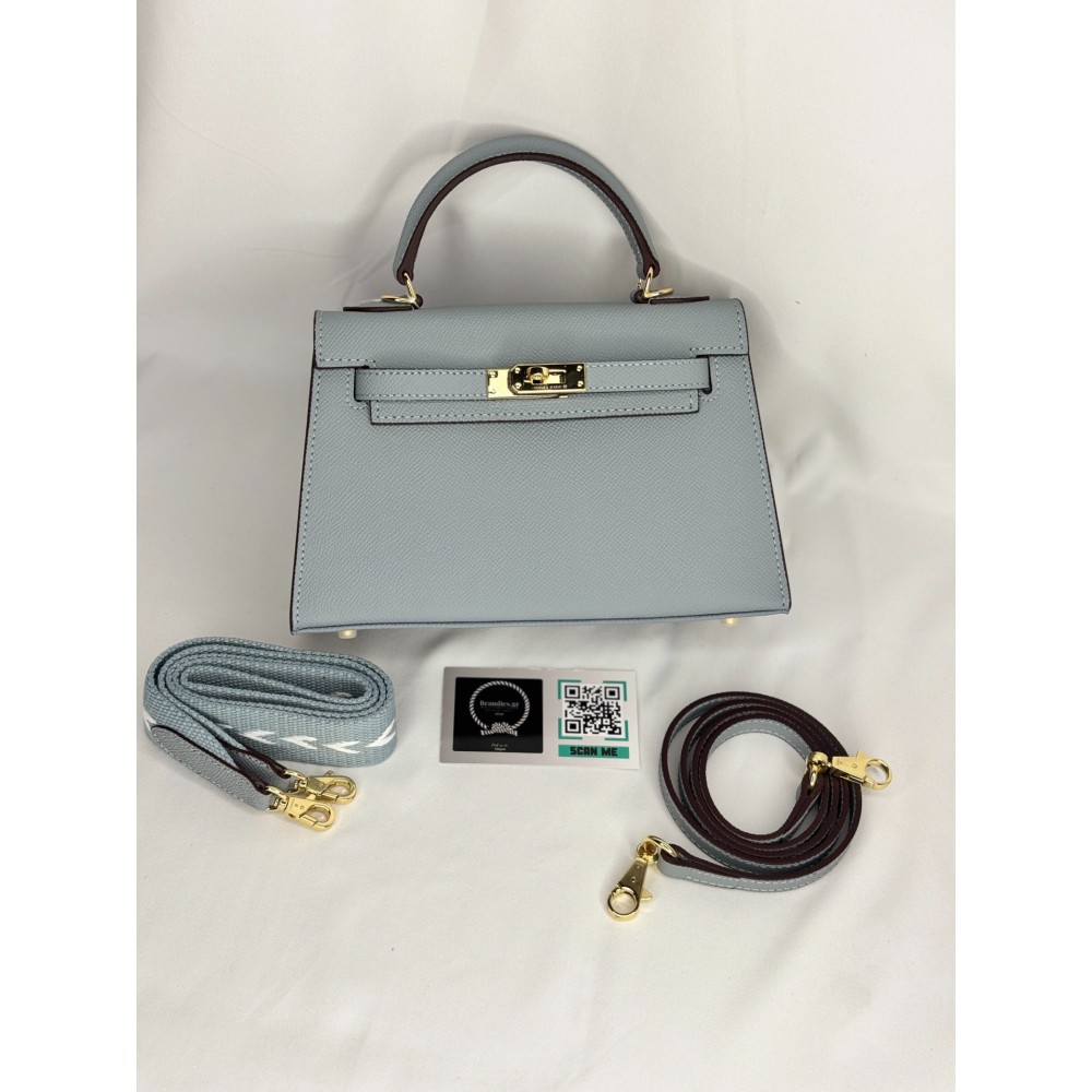Hermes Kelly mini 2 epsom leather light grey epsom leather 100% Bags