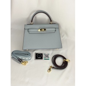 Hermes Kelly mini 2 epsom leather light grey epsom leather 100% Bags