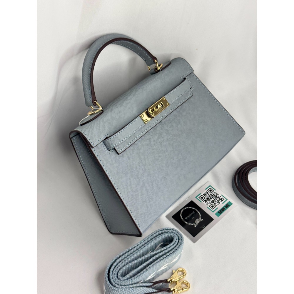 Hermes Kelly mini 2 epsom leather light grey epsom leather 100% Bags
