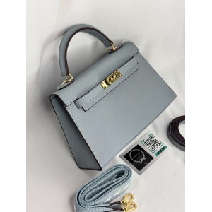 Hermes Kelly mini 2 epsom leather light grey epsom leather 100% Bags