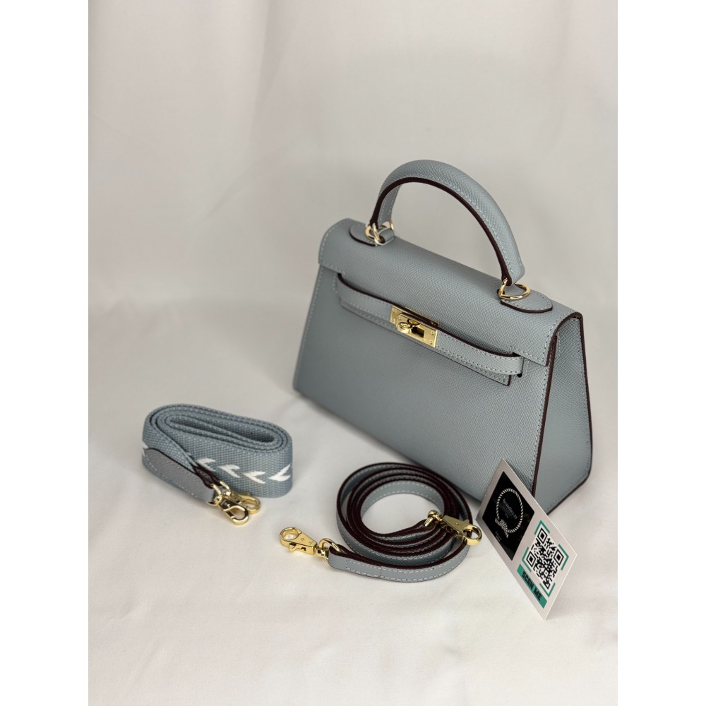 Hermes Kelly mini 2 epsom leather light grey epsom leather 100% Bags