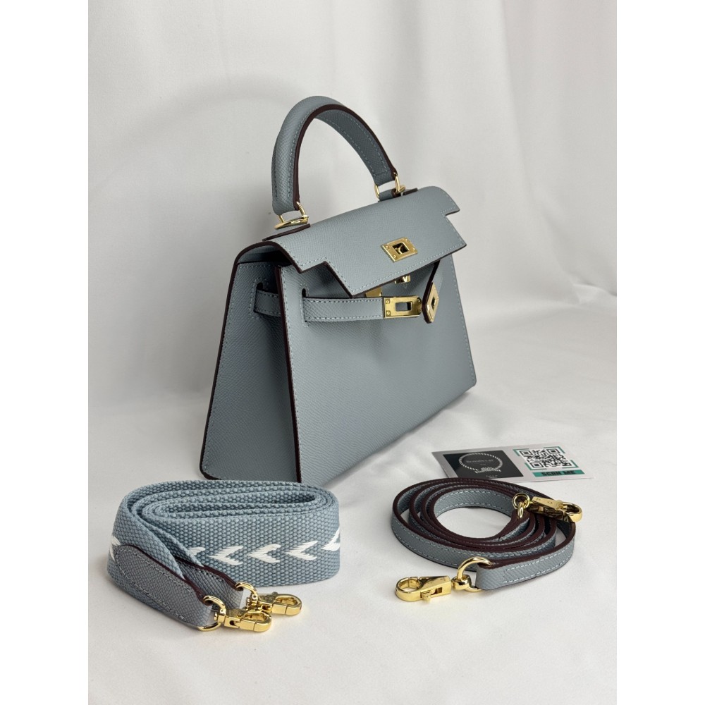 Hermes Kelly mini 2 epsom leather light grey epsom leather 100% Bags