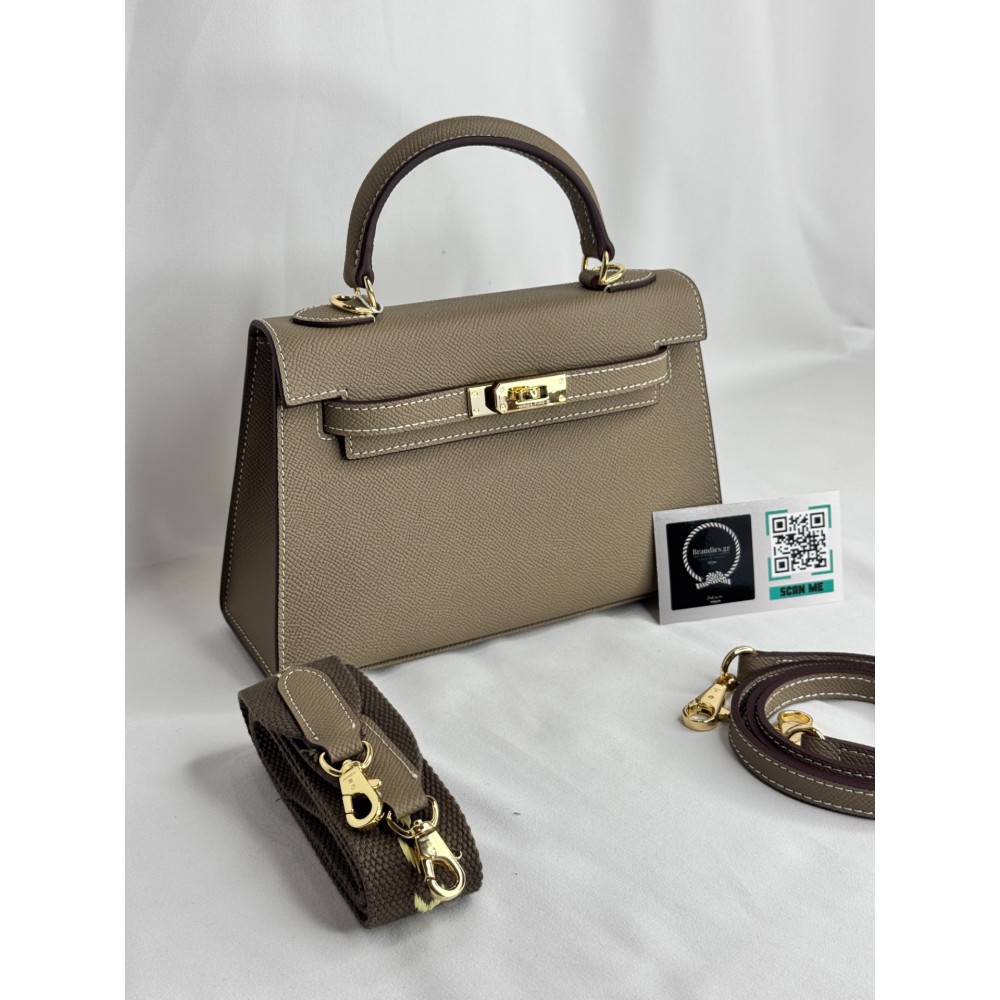 Hermes Kelly mini 2 epsom leather etoupe epsom leather 100% Bags