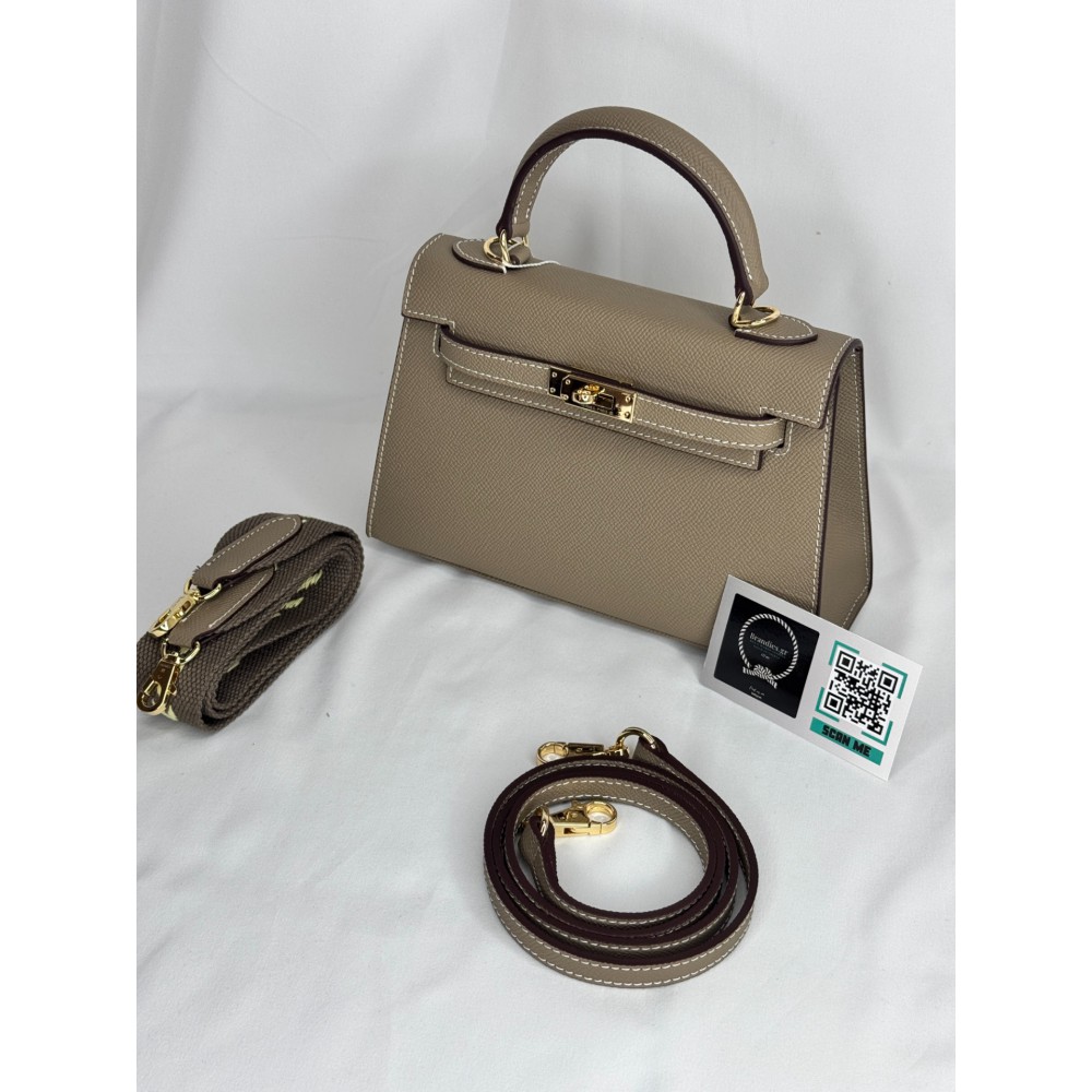Hermes Kelly mini 2 epsom leather etoupe epsom leather 100% Bags