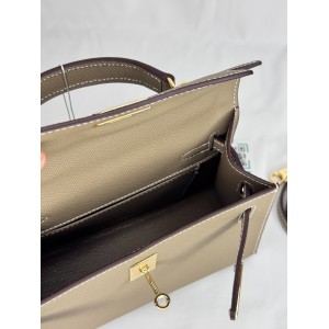 Hermes Kelly mini 2 epsom leather etoupe epsom leather 100% Bags