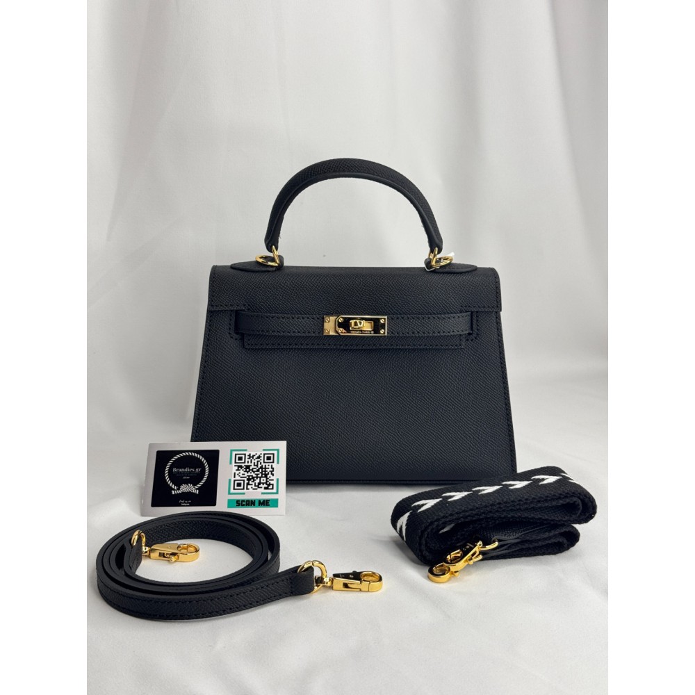 Hermes Kelly mini 2 epsom leather black epsom leather 100% Bags
