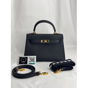 Hermes Kelly mini 2 epsom leather black epsom leather 100% Bags