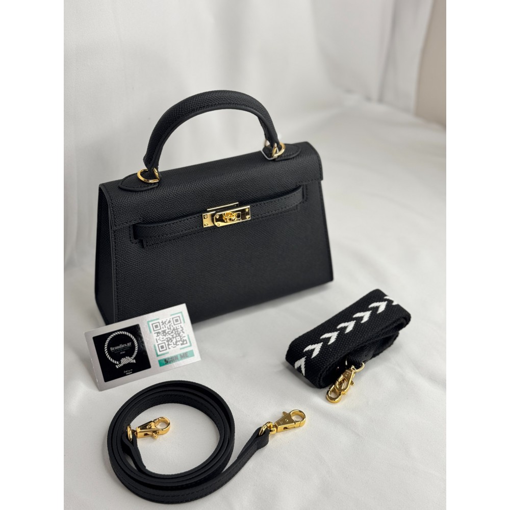 Hermes Kelly mini 2 epsom leather black epsom leather 100% Bags