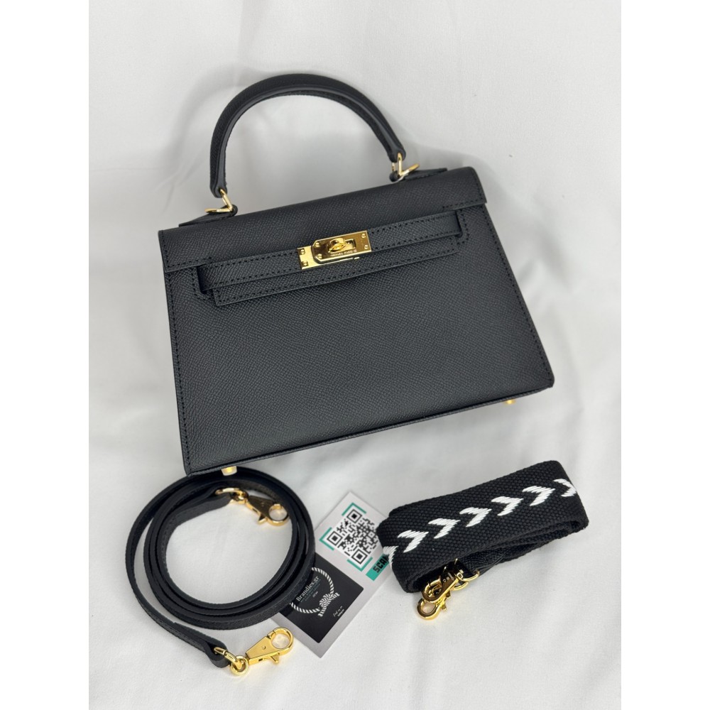 Hermes Kelly mini 2 epsom leather black epsom leather 100% Bags