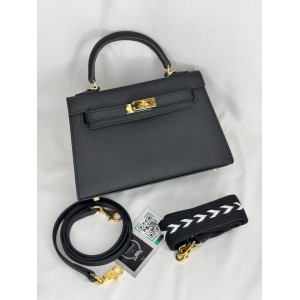 Hermes Kelly mini 2 epsom leather black epsom leather 100% Bags