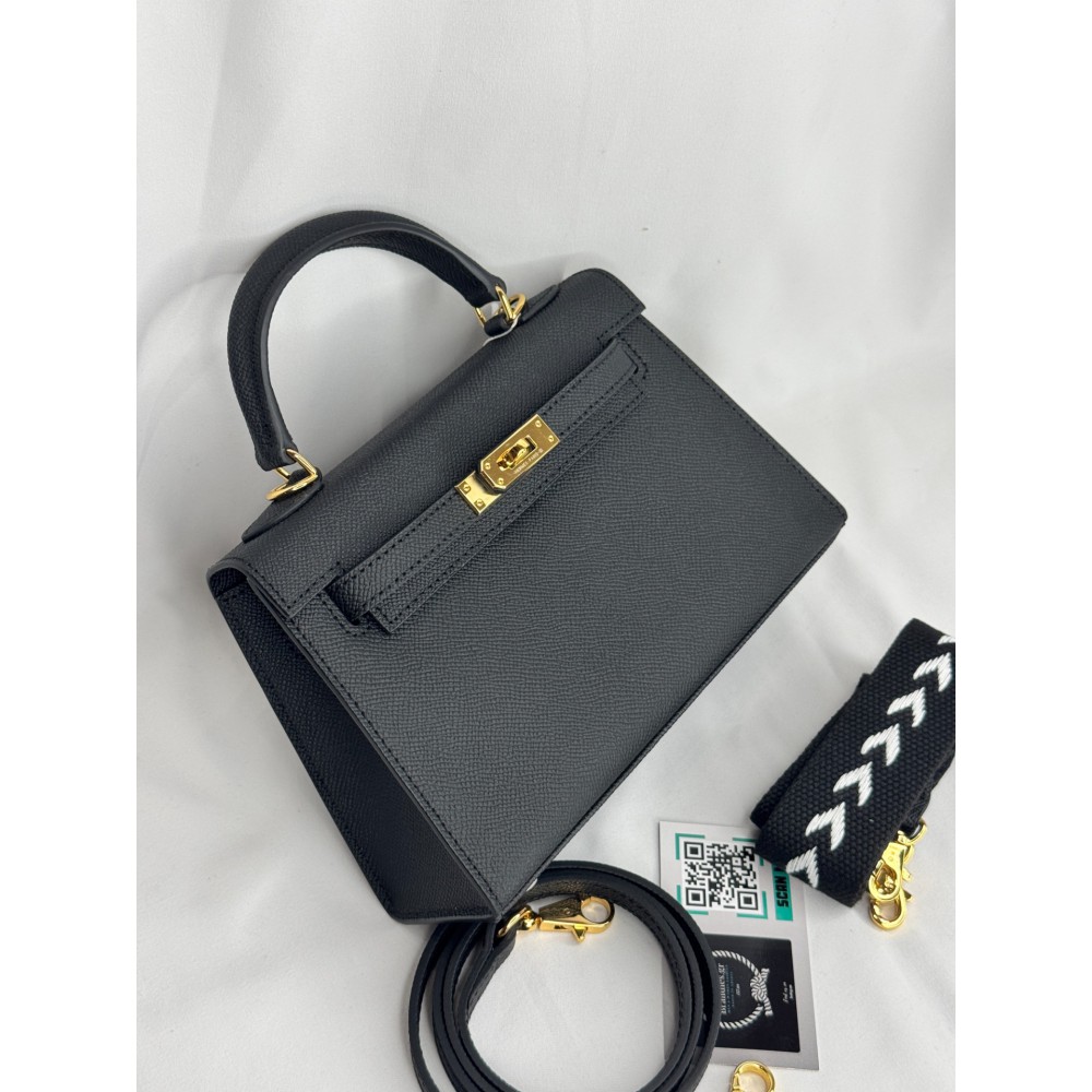 Hermes Kelly mini 2 epsom leather black epsom leather 100% Bags