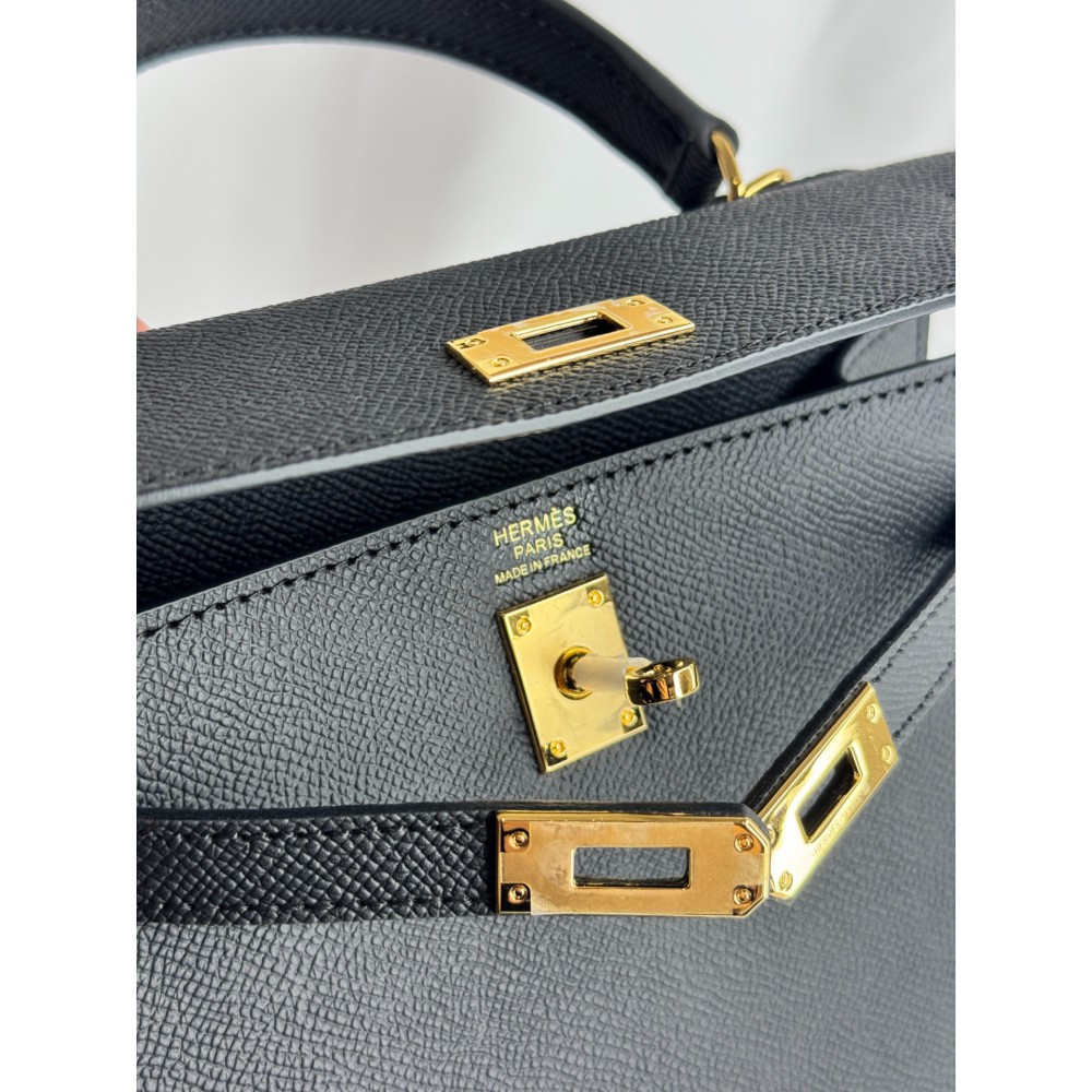 Hermes Kelly mini 2 epsom leather black epsom leather 100% Bags