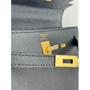 Hermes Kelly mini 2 epsom leather black epsom leather 100% Bags