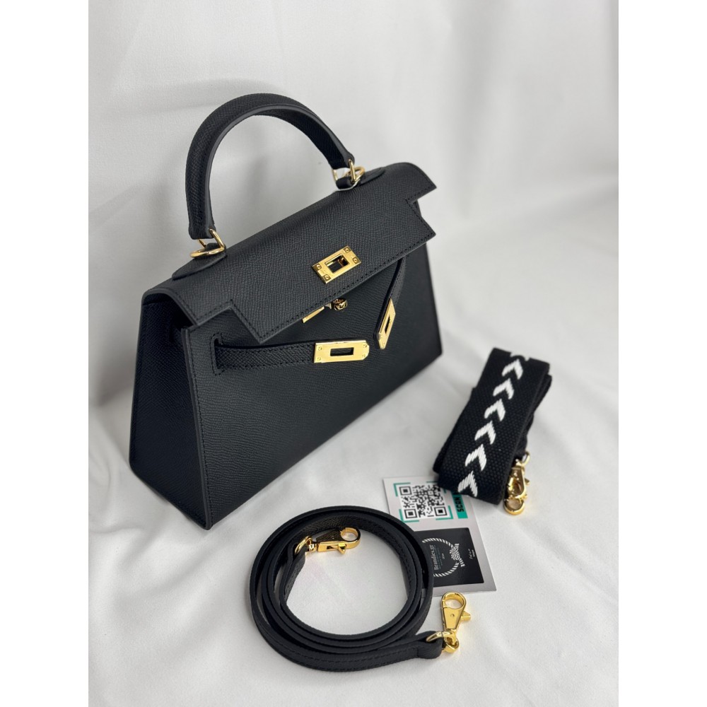 Hermes Kelly mini 2 epsom leather black epsom leather 100% Bags