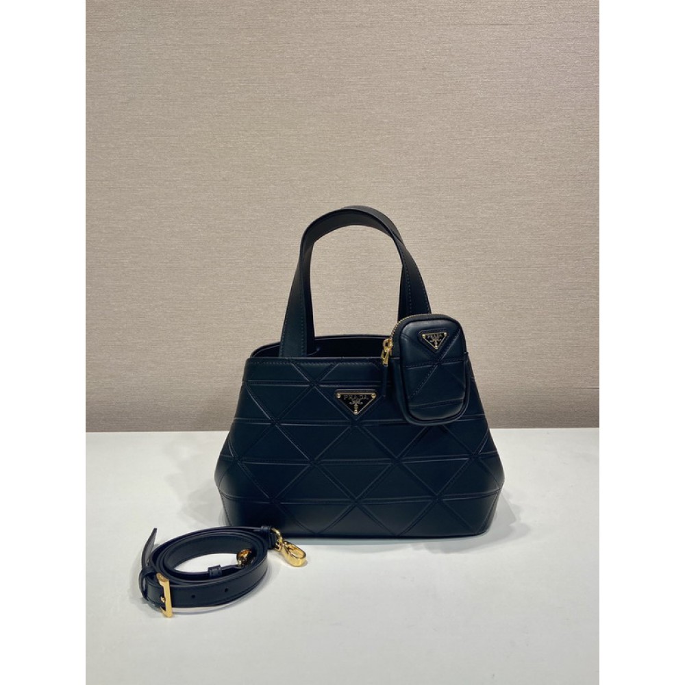 Prada tote bag leather 100% small size 26x17x13.5cm Bags