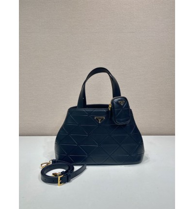 Prada tote bag leather 100% medium size 33x21.5x16cm