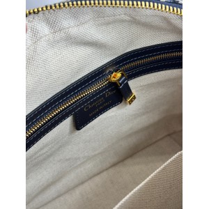 Dior D-Vibe Bowling Bag Blue Dior Oblique Jacquard size 25*9.5*16cm Bags