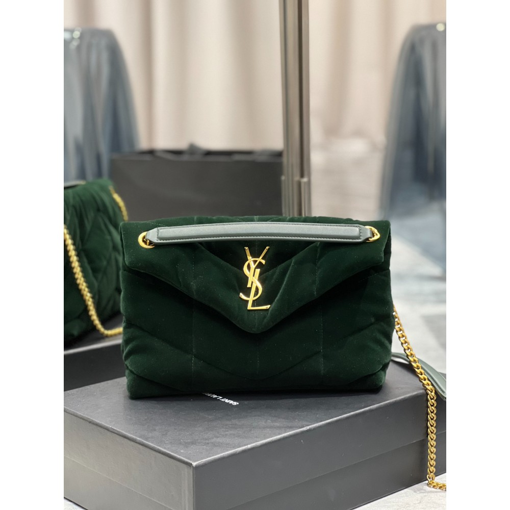 Ysl loulou puffer small size 29x18cm velvet Bags