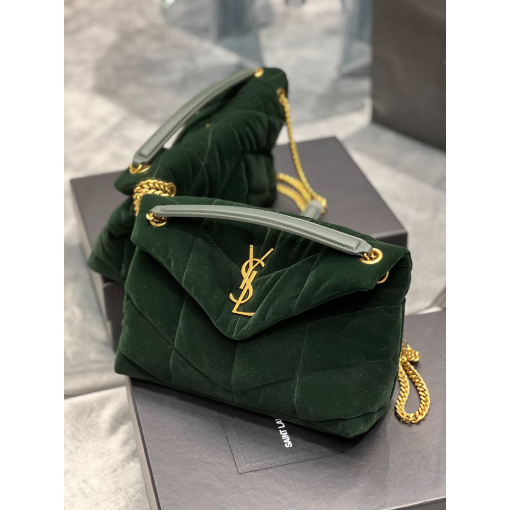 Ysl loulou puffer small size 29x18cm velvet Bags