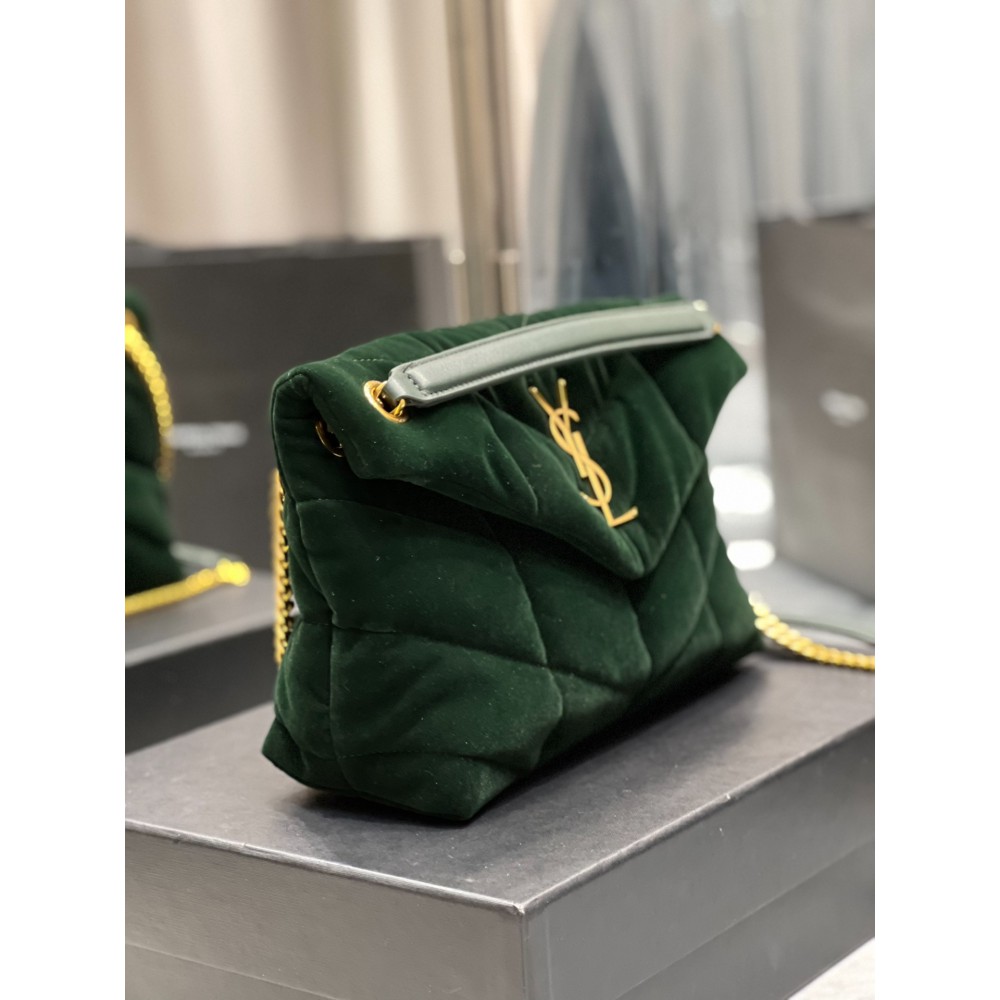 Ysl loulou puffer small size 29x18cm velvet Bags