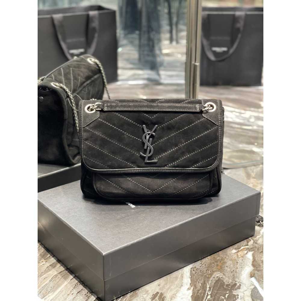Ysl niki velvet leather bag 28x20cm Bags