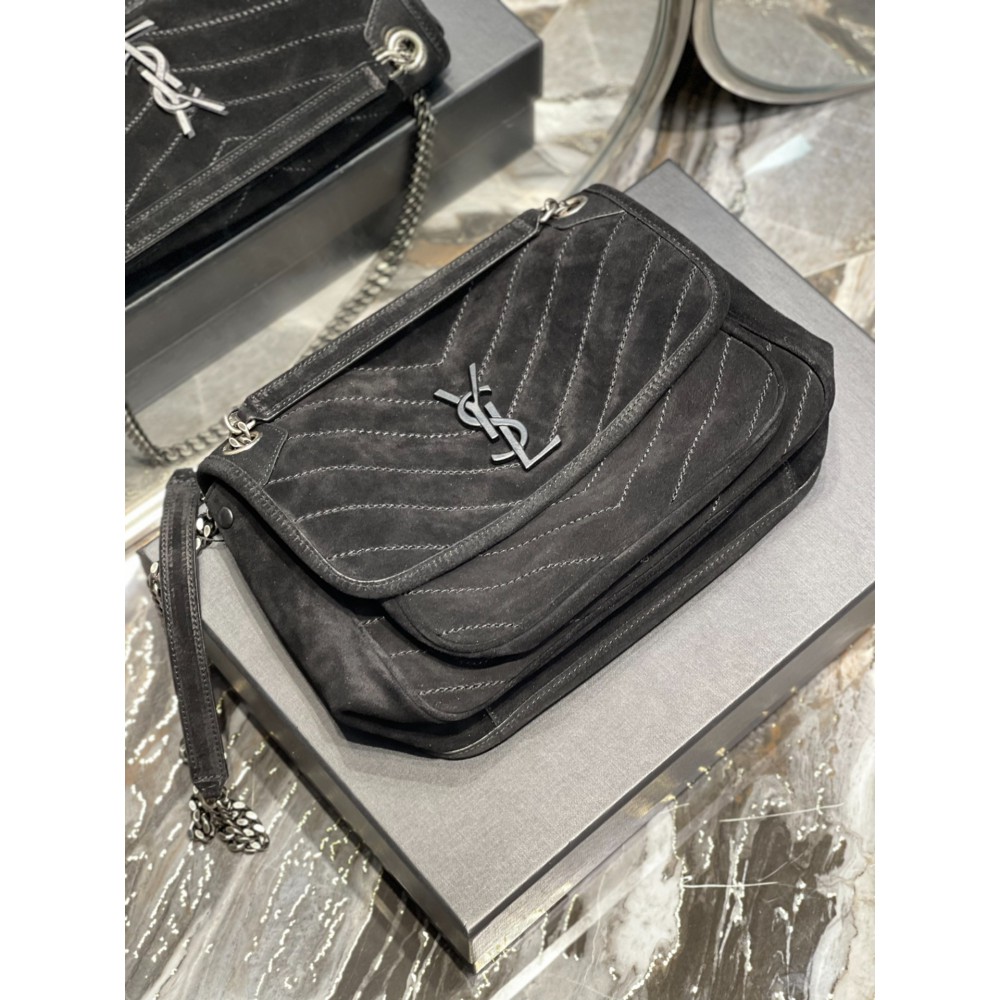 Ysl niki velvet leather bag 28x20cm Bags
