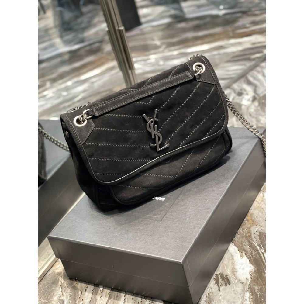 Ysl niki velvet leather bag 28x20cm Bags