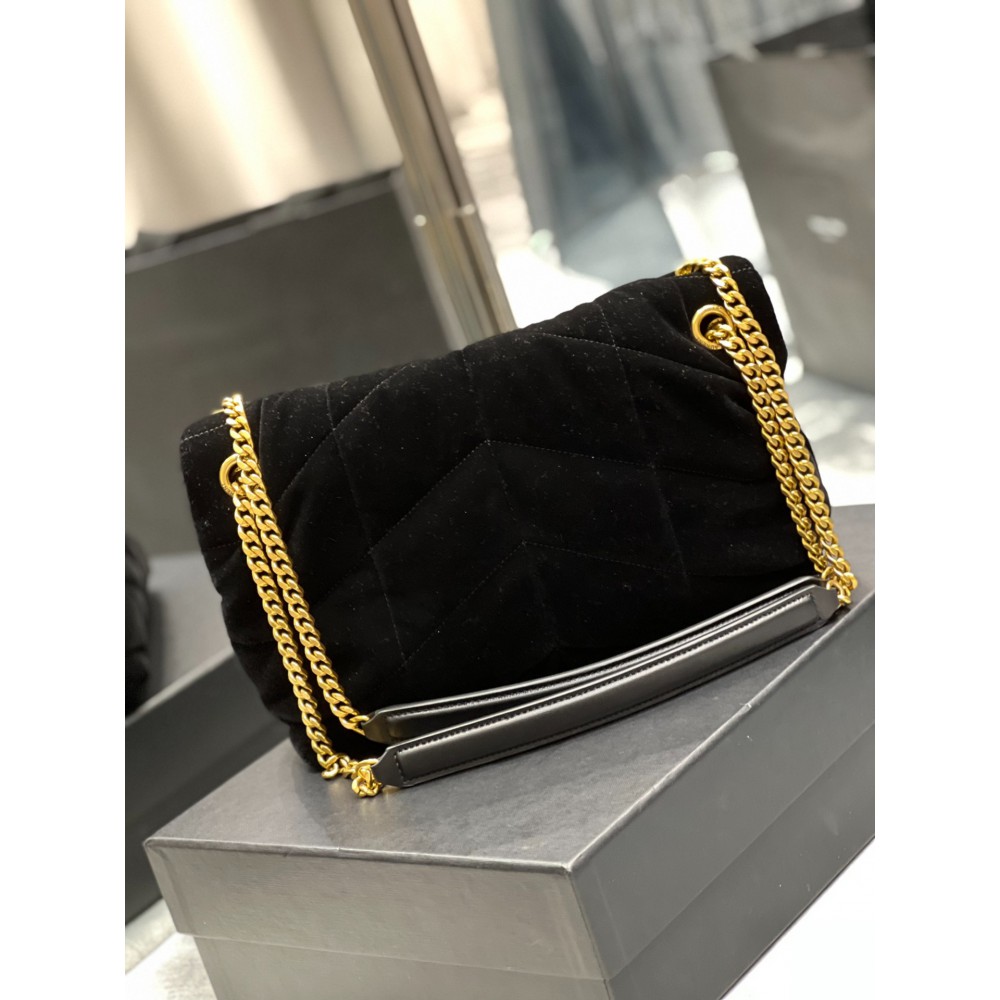 Ysl loulou puffer small size 29x18cm velvet Bags