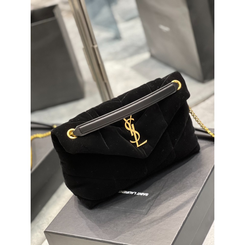 Ysl loulou puffer small size 29x18cm velvet Bags