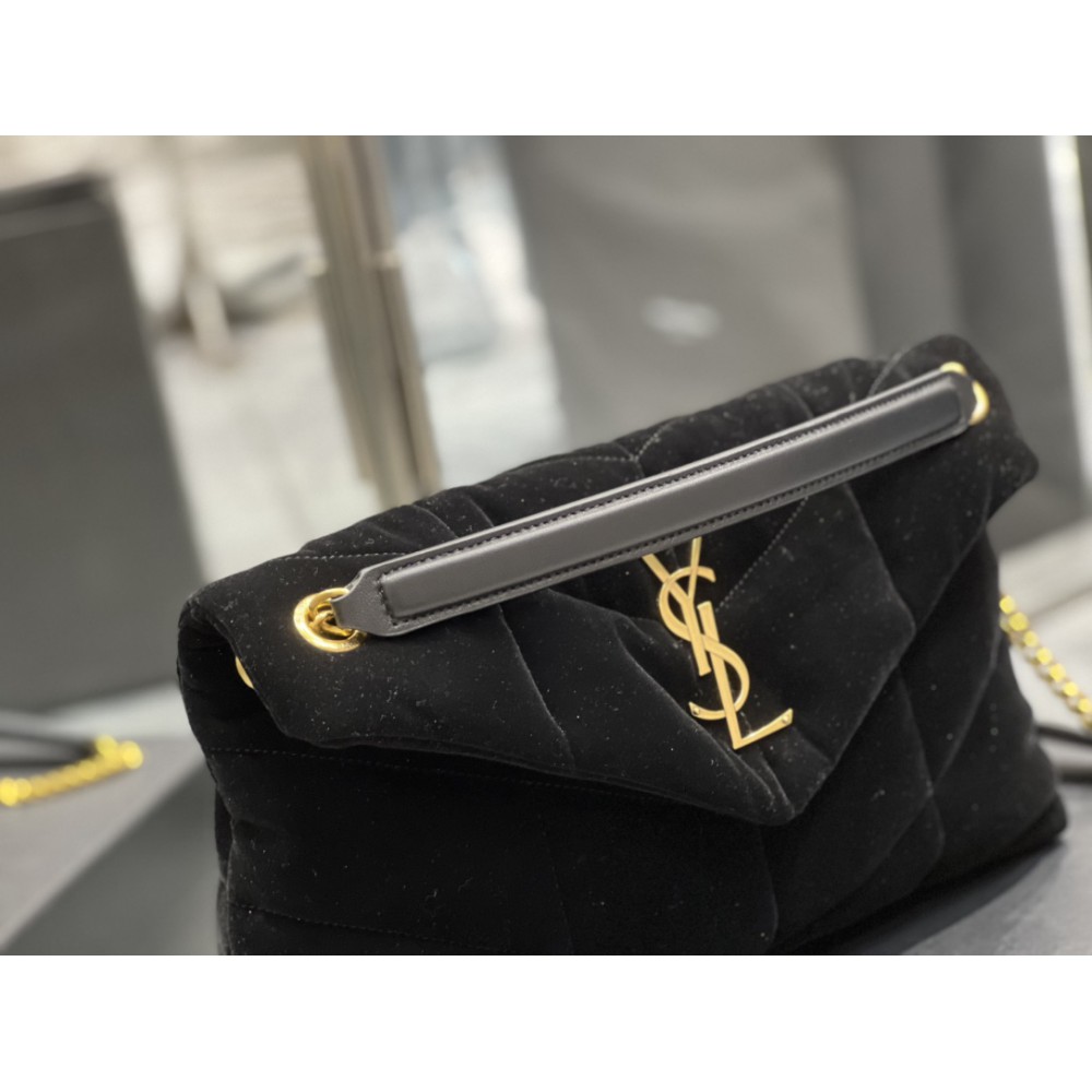 Ysl loulou puffer small size 29x18cm velvet Bags
