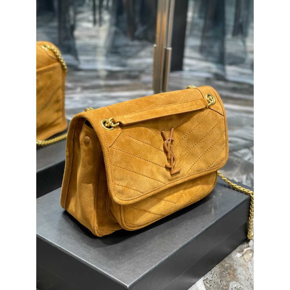 Ysl niki velvet leather bag 28x20cm Bags