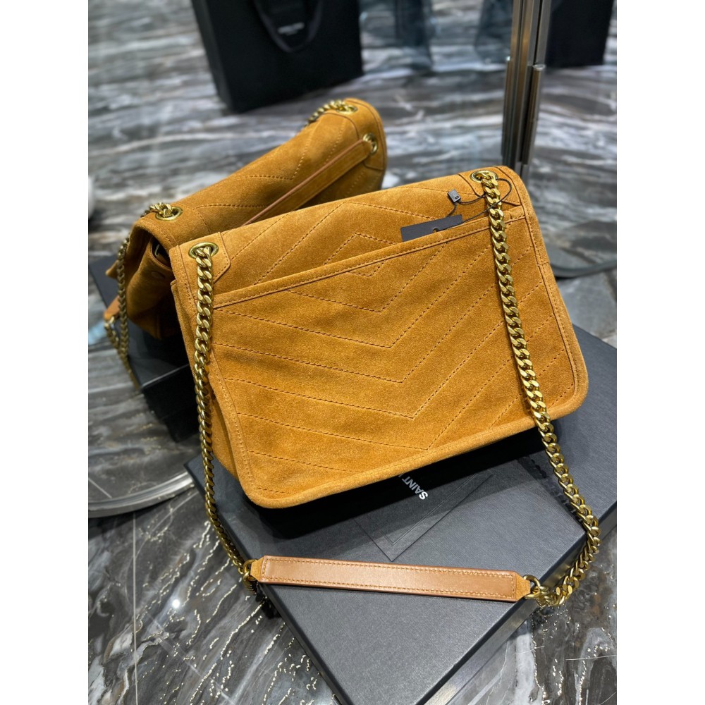 Ysl niki velvet leather bag 28x20cm Bags