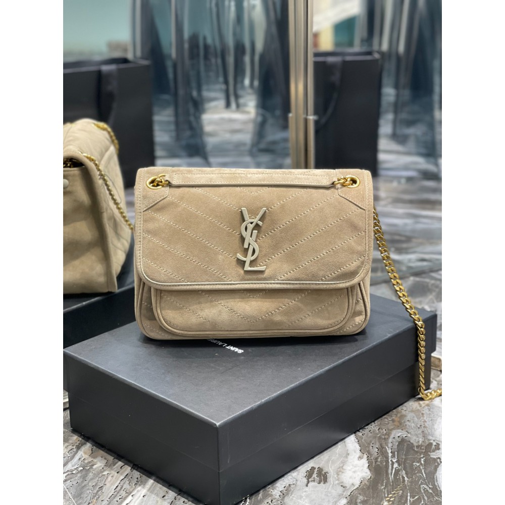 Ysl niki velvet leather bag 28x20cm Bags