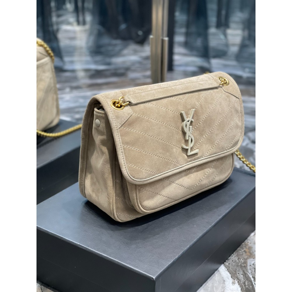 Ysl niki velvet leather bag 28x20cm Bags