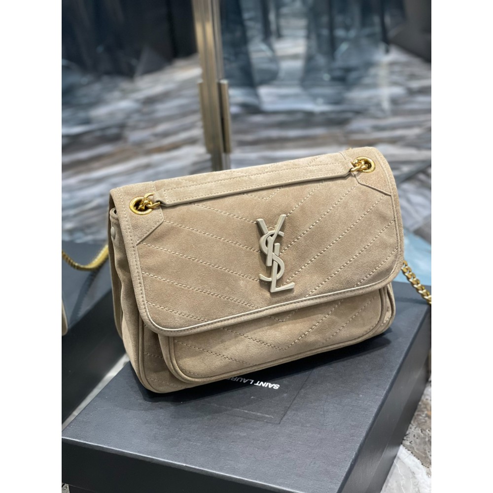 Ysl niki velvet leather bag 28x20cm Bags