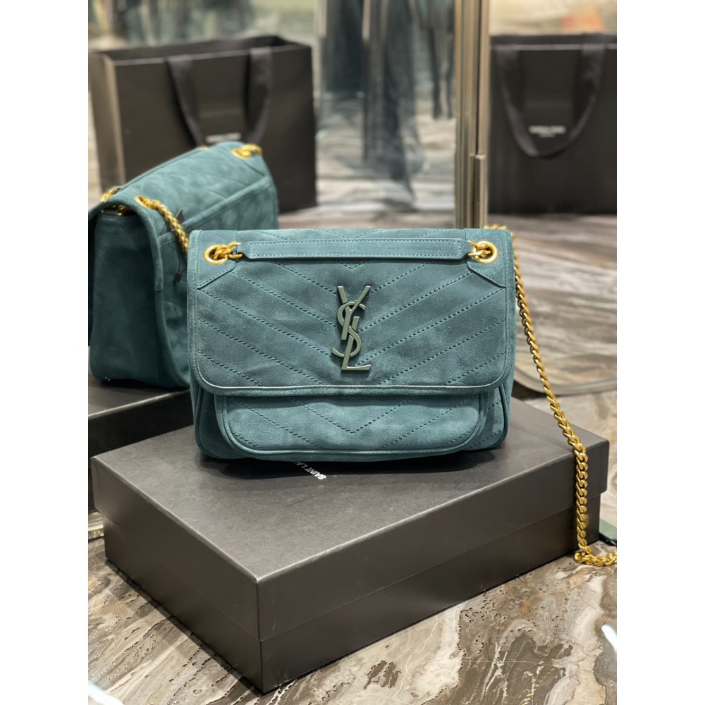 Ysl niki velvet leather bag 28x20cm Bags