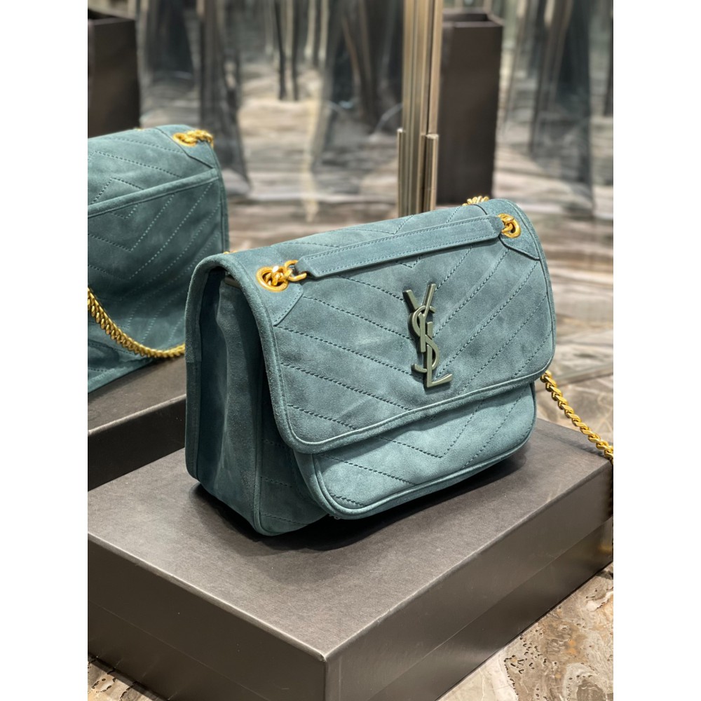 Ysl niki velvet leather bag 28x20cm Bags