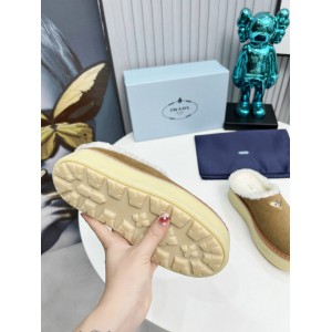 Prada 50mm suede mules fur insole Sheep Skin 36-42 Shoes
