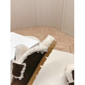 Prada Shearling-lined suede mules 36-42 Shoes